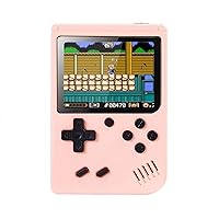 Retro Portable Mini Handheld Video Game Console 8 Bit 3.0 Inch Color LCD Kids Color Game Player Built in 500 Games Support TV Connection(Pink)