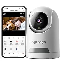 2.5K Indoor Camera, 360° Pan/Tilt WiFi Security Camera for Home, 2-Way Audio, Motion Detection Pet Camera Baby Monitor Dog Camera w/Night Vision, 24/7 Cloud & SD Card Storage