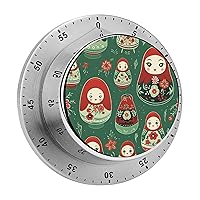 Russian Matryoshka Nesting Dolls. Kitchen Timer Countdown Cooking Timer Reminder Wind Up Timer for Home Study