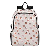 ALAZA Pink Peach Fresh Fruit Lightweight Packable Foldable Travel Backpack