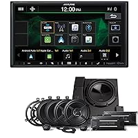 Alpine i407-WRA-JK 7in in-Dash Digital Receiver with Alpine PSS-22WRA Direct Fit Sound System Compatible with 2011-2017 Wrangler JK Unlimited