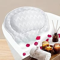 Luxury Bathtub Pillow for Tub, Bath-Pillow Soft and Comfortable Cushion Headrest for Relaxation - Non-Slip and Extra Thick Head Neck, Shoulder and Back Support, Fits Any Tub, Quality 3D Mesh Made