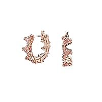 Swarovski Ortyx Crystal Earring Collection, Single Ear Cuff, Earrings Pair, Rhodium & Rose Gold Tone Finish