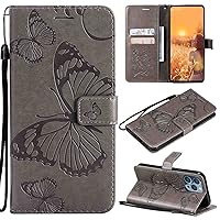 Phone Cover Wallet Folio Case for ONEPLUS 7T PRO, Premium PU Leather Slim Fit Cover for 7T PRO, 2 Card Slots, Exact fit, Gray
