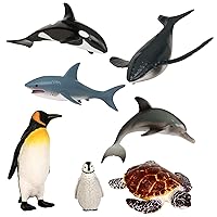 Terra by Battat – Toy Sea Animals – Whale, Dolphin, Penguin, and More – Detailed Ocean Creatures – Realistic Figurines for Sensory Bin – Sea Life Animal Set – 3 Years +