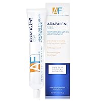 Adapalene Gel 0.1%, Once-Daily Topical Retinoid Acne Treatment, Dermatologist Developed, Unclogs Pores and Clears Acne, Prevents and Improve Whiteheads and Blackheads, 1.6 Ounces