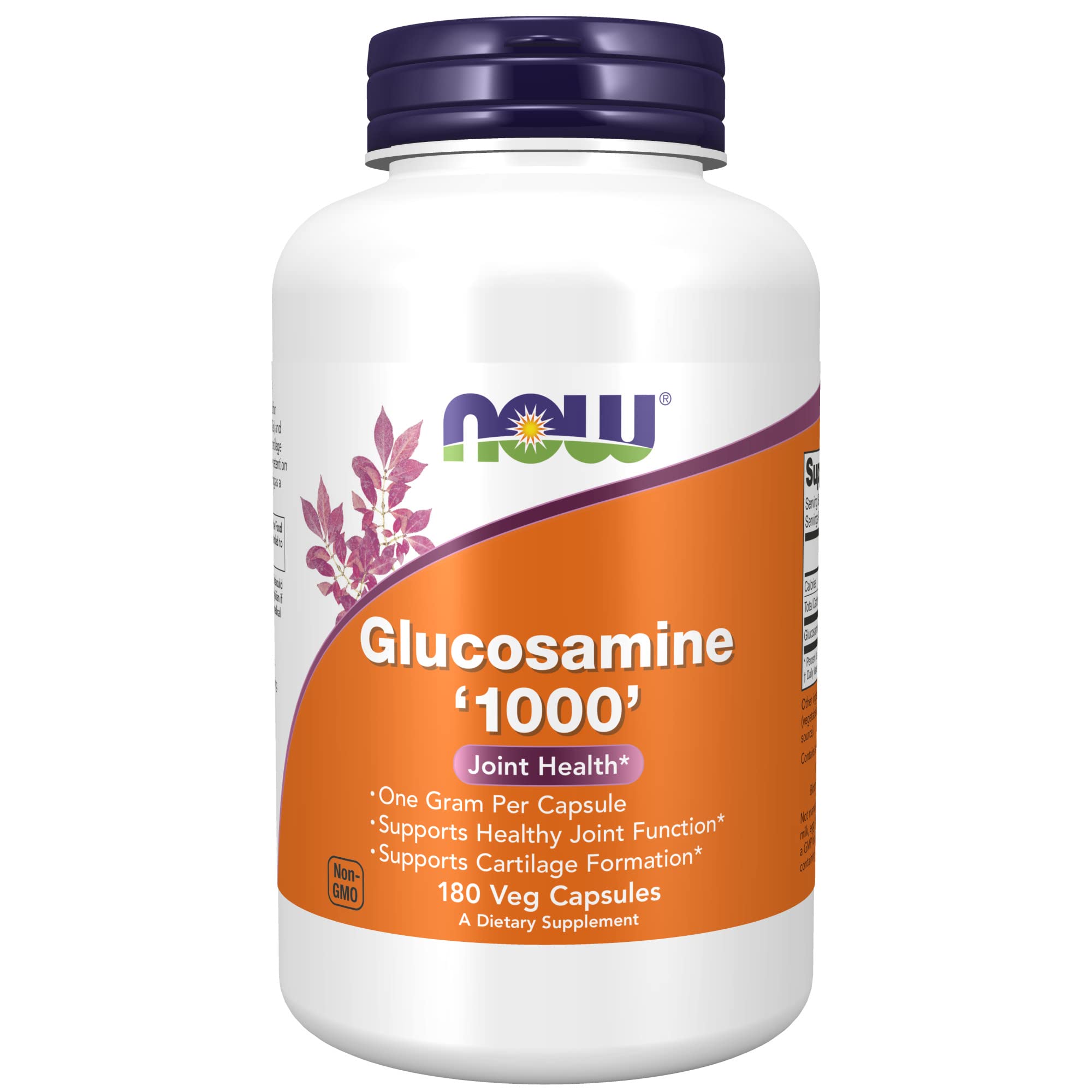 NOW Supplements, Glucosamine '1000', with UL Dietary Supplement Certification, 1 g Per Capsule, 180 Veg Capsules