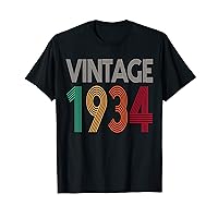89th Birthday Men Women Vintage 1934 Retro 89 Years Old T-Shirt