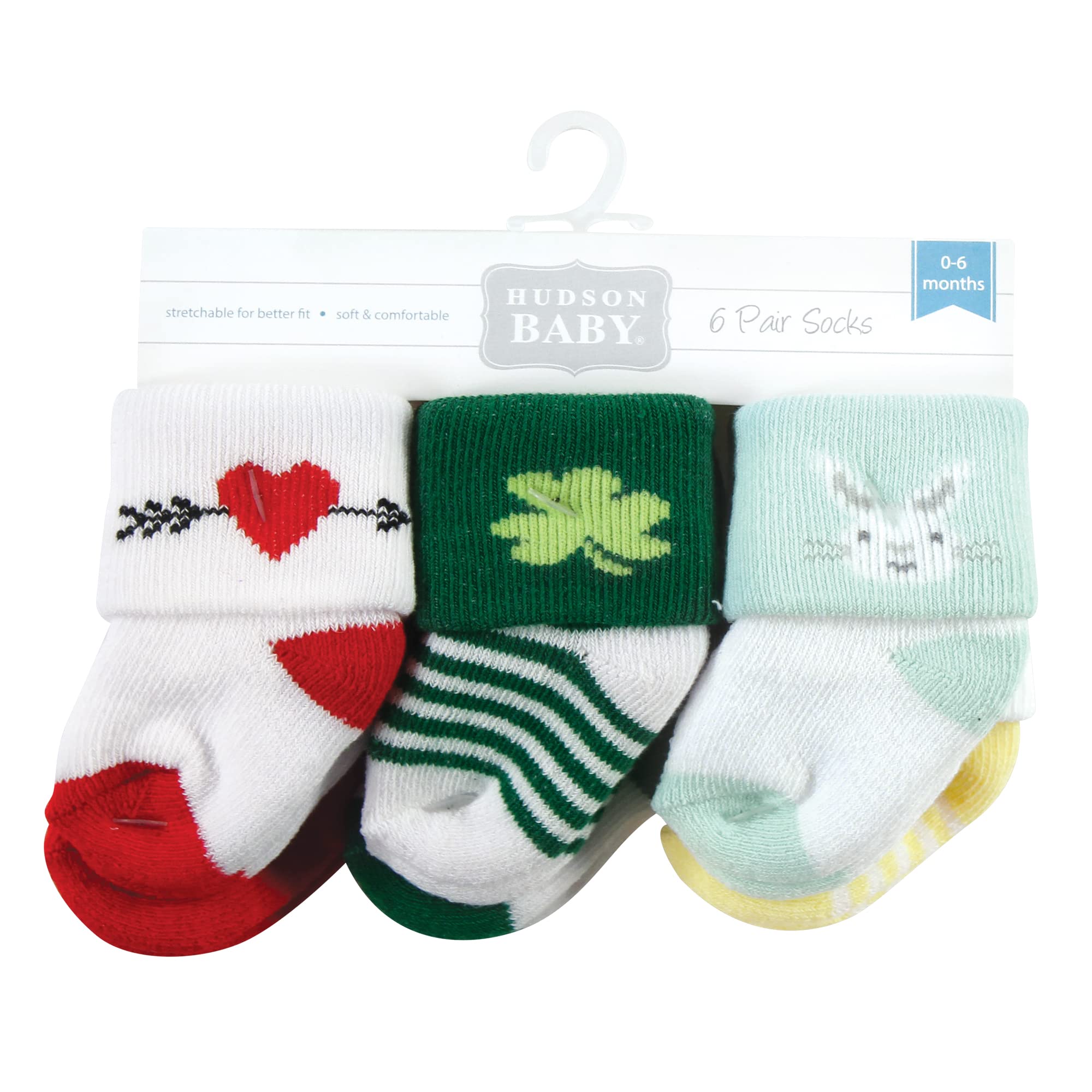 Hudson Baby unisex-baby Holiday Newborn Terry Socks