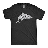 Mens Daddy Shark T Shirt Cute Funny Family Cool Best Dad Vacation Tee for Guys