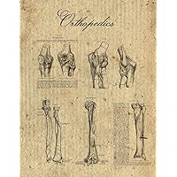 Orthopedics Notebook: Vintage Anatomy - Bones, 8.5