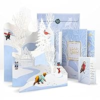 Pop Up Cards, Woodland Wonderland Advent Calendar 2023, 15 Inch 3D Popup 24 Days Countdown to Christmas, Holiday Greeting Cards with Note Card and Envelope, Advent Calendar