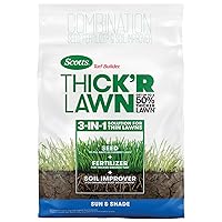 Turf Builder THICK'R LAWN Grass Seed, Fertilizer, and Soil Improver for Sun & Shade, 1,200 sq. ft., 12 lbs.