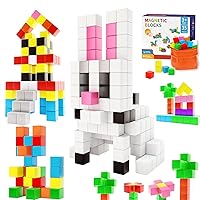 35pcs Magnetic Blocks, Toddler Toys for 3 4 5 Year Old Boys Girls, Building Stem Preschool Learning Magnet Sensory Toys for Kids,Classroom Must Haves Birthday Gifts for Kids 3+