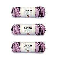 Caron Simply Soft Grape Purple Ombre Yarn - 3 Pack of 141g/5oz - Acrylic - 4 Medium (Worsted) - 235 Yards - Knitting, Crocheting & Crafts