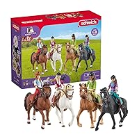 Schleich Horse Club Ride Out 40-Piece Playset Horse Gifts for Girls & Boys Ages 5+ with 4 Horse Rider Girls, 4 Horse Toys and Horse-Riding Accessories