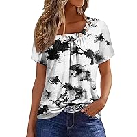 Summer Tops for Women 2024 Summer Shirts for Women 2024 Summer Tops for Women Trendy Summer Tunics for Women 2024 Womens Casual Tee Shirts 30-Black Small
