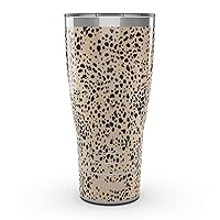 Tervis Traveler Sleek Cheetah Triple Walled Insulated Tumbler Travel Cup Keeps Drinks Cold & Hot, 30oz, Stainless Steel