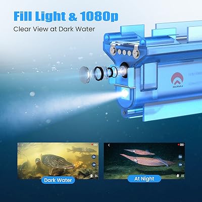 Mua Fishing Camera Wireless,Wireless Underwater Fishing Camera, AdaLov Full  HD 1080p Portable Depth Ice Fish Finder with DVR, Pair with Mobile Device  Wi-Fi Bluetooth Smart Fishfinder for iOS and Android trên
