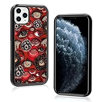 Cool Red Eye Phone Case, Trippy Scary Horror Eyeball Partten iPhone 11 Pro Max Case, Non-Slip Design and Shock Absorption, Phone Case for Teen Girls, Boys, Women and Men(iPhone - 11 Pro Max)