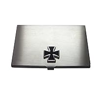 Business Card Holder with Black Cross Pendant