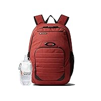 Oakley Men's 25L Enduro 4.0 25L Iron Red Backpack for Hiking Backpacking Camping + BUNDLE with Designer iWear Water Bottle with Carabiner
