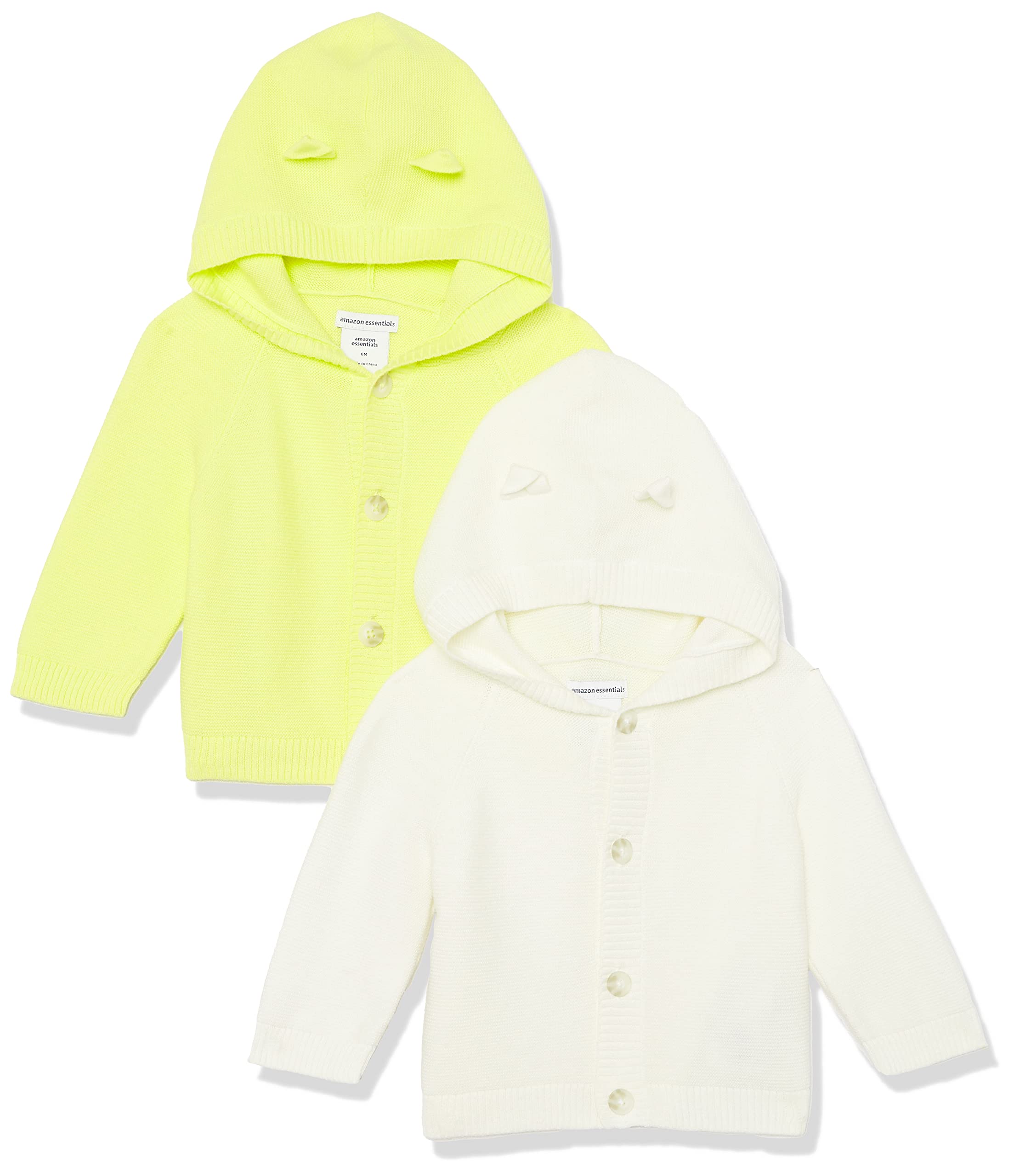 Amazon Essentials Unisex Babies' Hooded Sweater, Pack of 2