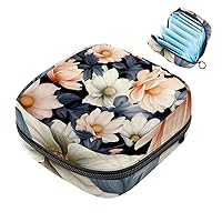 Floral Flower Period Bag, Sanitary Napkin Storage Bag, Portable Period Bags for Teen Girls Period Small Pouch Pad Bag for Feminine Products