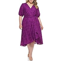 DKNY Women's Plus Soft Everyday Fit and Flare Dress
