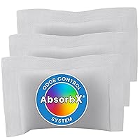 iTouchless AbsorbX 3-Pack Odor Filters, Absorbs Trash Odors, Natural Activated Carbon Technology, Biodegradable - for 8 Gal and larger Trash Cans with Odor Filter Compartment