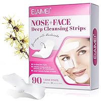 cgify Blackhead Remover Pore Strips - 30 Nose + 60 Face Strips | Deep Cleansing Strips for Nose & Face | Blackheads with 90 T-Zone Strips | Reveal Smoother Skin with Pore Strip (White)