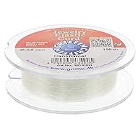 Griffin Elastic Beading Cord, Clear, 0.5 Millimeters, 100 Meters | BDC-472.00