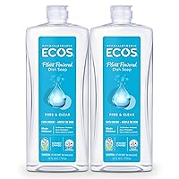 ECOS Hypoallergenic Dish Soap, Free & Clear, 25 Fl Oz (Pack of 2)