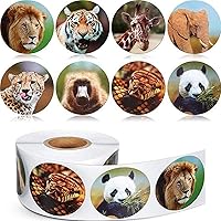 Realistic Animal Sticker Animal Jungle 500Pcs Per Roll for Kids Realistic Animal Sticker