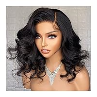 Wigs Human Hair 360 13x4 Lace Front Wig Pre Plucked Short Body Wave 5x5x1 T Part Lace Wig with Baby Hair, 8-14
