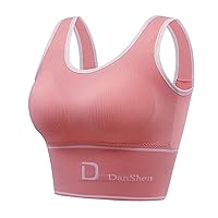 Sports Bra Workout Crop Tops Women’s Wirefree Padded Support Yoga Bras Athletic Fitness Gym Running Tank Tops