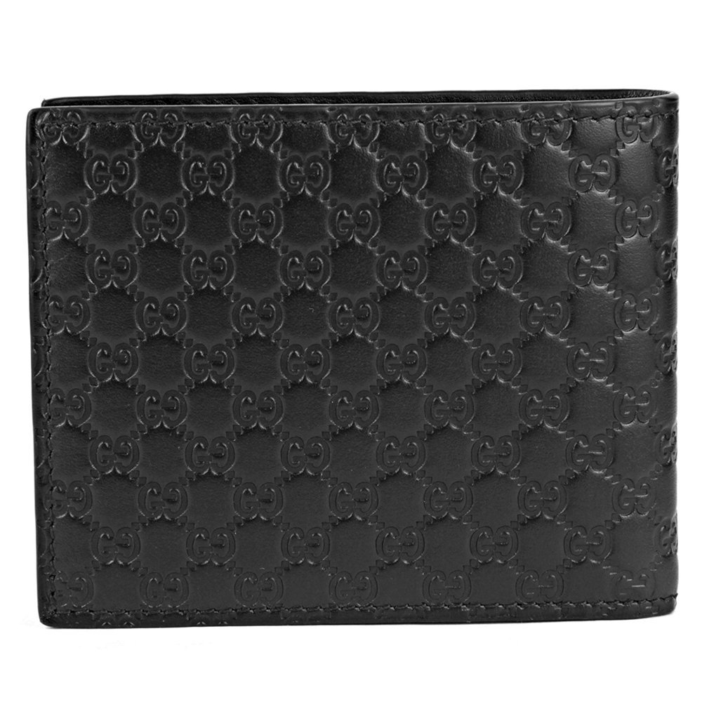 GUCCI Microguccissima Leather Wallet, Black 260987