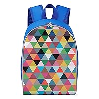 Geometric Triangle Pattern Travel Laptop Backpack 13 Inch Lightweight Daypack Causal Shoulder Bag