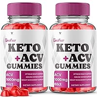 (2 Pack) Profast Keto, Profast Keto ACV Gummies Pro Fast Keto Gummies Advanced Weight Loss Plus - Profast Keto Apple Cider Vinegar, Pro Fast Keto+ACV Supplement (120 Gummies)