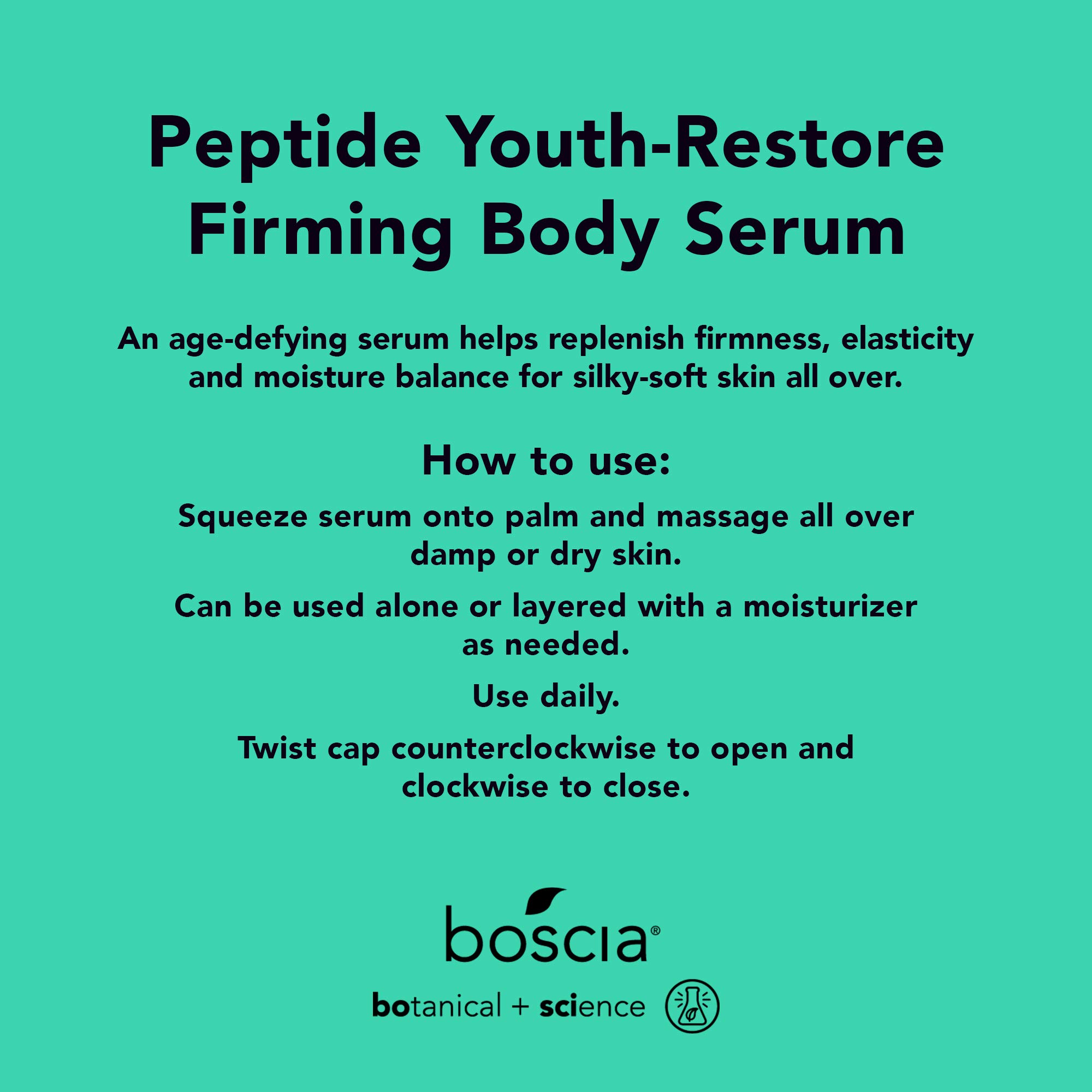 boscia Skin Nutrition Firming Body Serum, Vegan Cruelty-Free Natural Daily Moisturizer for Sensitive Skin. Firming Body lotion for maximum hydration.
