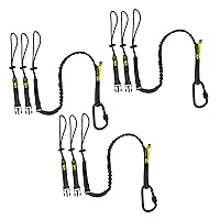 BearTOOLS Interchangeable Tool Safety Lanyard Detachable Buckle Multi Accessory Connection Protection Kit (Black 3PK + 9 Loop Ends)