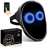 Led Mask with Bluetooth Programmable App,Shining Led Light Up Face Mask for Adult Kid Halloween Masquerade Party