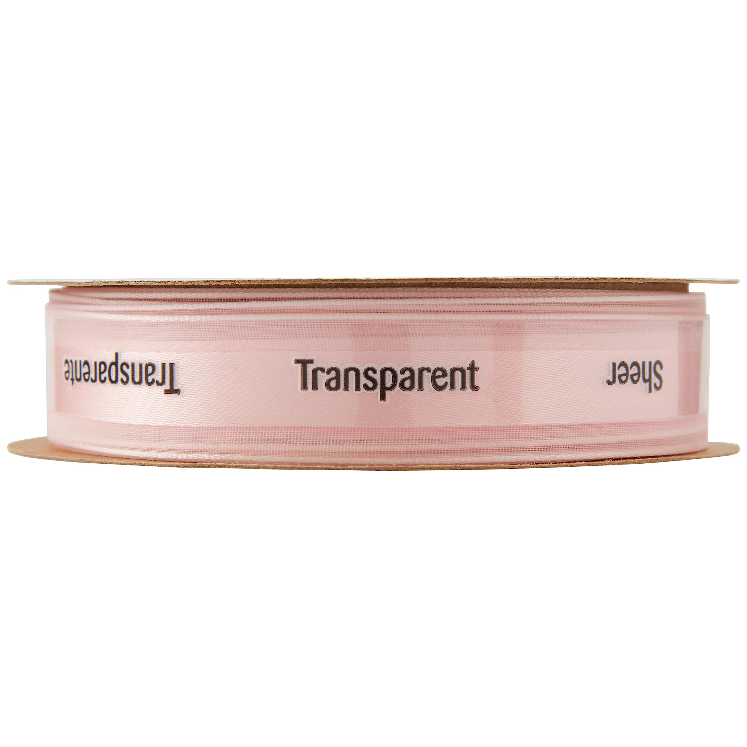 CSS Industries, Inc. Sheer Edge Satin Decorative Ribbon, 9-Foot Spool, Pink