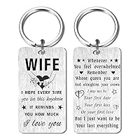 Valentine's Day Keychain Gifts for Wife Women- Romantic Valentines Gift for Wife from Husband- Wifey Mother's Day
