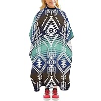 Southwestern Native Retro Navajo Pattern Professional Hair Cutting Cape Kids Barber Cape Large Haircut Apron Hairdressing Accessories