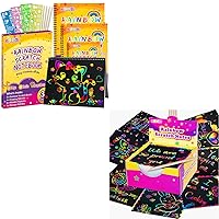 pigipigi Scratch Notes Art for Kids - Rainbow Scratch Paper Sheets Magic Scratch Crafts Art Supplies Kit for Girls Boys Toys Games Party Favors Birthday