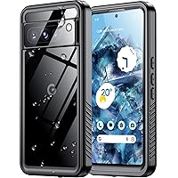 for Google Pixel 8 Pro Case Waterproof,Built-in【Screen & Camera Lens Protector】【IP68 Underwater】 Full Body Heavy Duty Protection【12FT Military Shockproof】 Case for Pixel 8 Pro 6.7”,Black