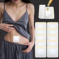20Pcs Castor Oil Pack Wrap, Castor Oil in Belly Button for Liver Detox, Highly Absorbent Self-Adhesive Castor Oil Wrap Organic Cotton, No Wash, Easy to Use, Anti-Seepage(Oil Not Included)