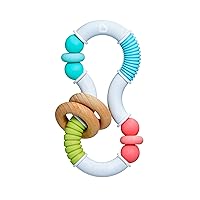 Munchkin® Sili Twisty™ Bendable Baby Teether Toy, Silicone and Wood, BPA Free, 3+ Months