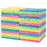30 Pack Kitchen Cleaning Sponges Non-Scratch Kitchen Sponges Bulk Cleaning Sponges Dishwashing Sponges Natural Colored Sponge for Kitchen and Bathroom
